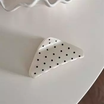 France Style Women Senior Large Black Wave Dot Design Hair Claw Barrettes Girl Fashion Hair Clip Sweet Hair Accessories Headwear