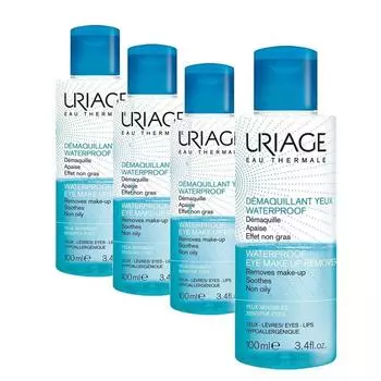 France Uriage Waterproof Eye Makeup Remover, 4 pieces, 100ml