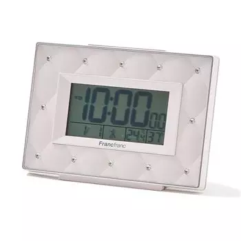 Francfranc Abisko Radio Digital Clock Pink Table Clock Glitter Compact Radio Controlled Clock
