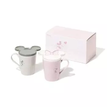 Francfranc Disney Пара кружек Розовые и серые накладки для лица,