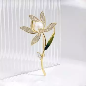 Франция Элегантные Винтажные Стразы Жемчужный Цветок Броши Для Женщин Индивидуальная Металлическая Брошь Булавки Ювелирные Изделия Подарки Роскошный Дизайнер