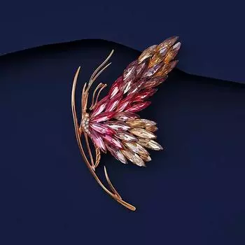 Французская брошь-бабочка с постепенным изменением, высококачественный женственный нежный хрустальный корсаж, роскошный темпераментный пиджак, булавка для костюма