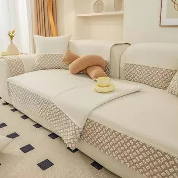 Французская диванная подушка из синели, универсальные нескользящие подушки для сидений на четыре сезона, легкий роскошный чехол для дивана, тканевый чехол 70*70