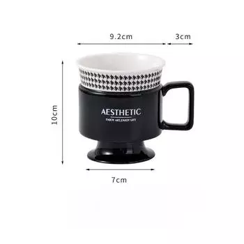 Французская кружка для офиса, кофейная чашка, роскошная керамическая чашка, бокал для пары, сувенир в виде гусиной лапки 301-400ml