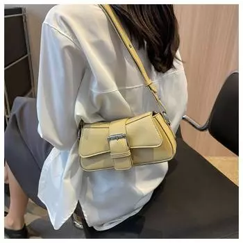 Французская модная сумка через плечо, женская простая универсальная сумка из искусственной кожи, новые летние однотонные сумки через плечо