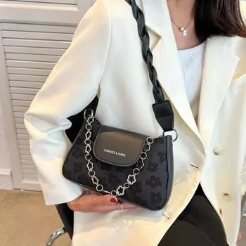 Французская нишевая дизайнерская сумка женская зимняя популярная новая простая цепочка модная сумка-мессенджер подмышечная сумка прилив белый