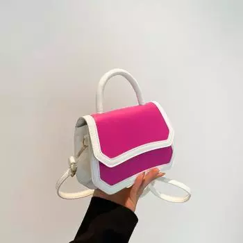 Французская нишевая ретро-сумка, женская осенняя повседневная контрастная цветовая сумка, портативная, небольшого размера, квадратная розы красного