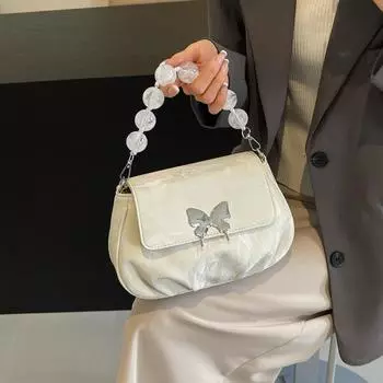 Французская нишевая ручная сумка Cloud для женщин. 2024. Новая модная плиссированная сумка под мышками с универсальной текстурой и небольшой квадратной сумкой через плечо.