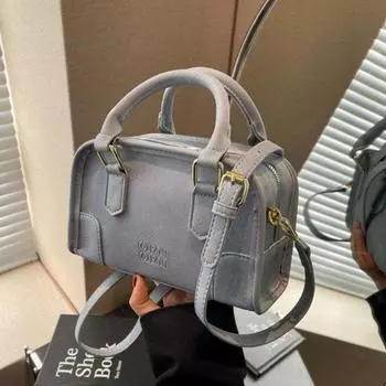 Французская нишевая синяя женская сумка-подушка, новая летняя сумка 2024 года, стильная сумка через плечо, трендовая