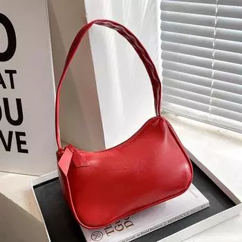 Французская нишевая сумка подмышкой весна 2024 новая модная сумка через плечо женская сумка иностранный стиль однотонная сумка чёрный