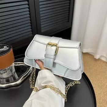 Французская нишевая сумка подмышкой женская 2024 новая модная ретро маленькая квадратная сумка красивая сумка через плечо чёрный