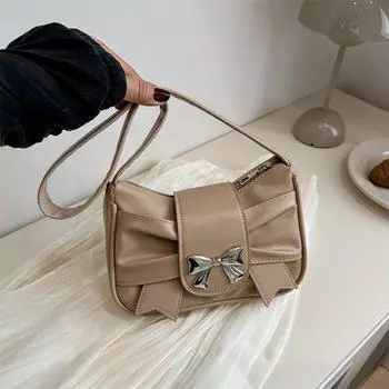 Французская нишевая сумка подмышкой женская 2024 новая модная корейская версия маленькая квадратная сумка сумка-мессенджер плиссированная сумка через плечо чёрный