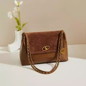 Французская нишевая сумка, женская новая модная и элитная сумка на одно плечо в западном стиле, универсальный ретро-дизайн, сумка через плечо с цепочкой