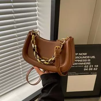 Французская нишевая женская сумка 2024 года весна-лето новая модная сумка-мессенджер универсальная сумка-седло в стиле ретро чёрный