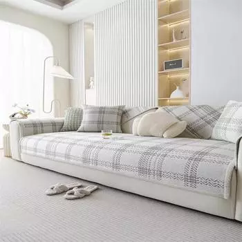 Французская передовая подушка для дивана 2025 Новая универсальная для четырех сезонов Фиксированная подушка для дивана Прямой ряд Кожаная подушка для дивана 70x70cm