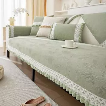 Французская подушка для дивана Lux, универсальный чехол на четыре сезона, тканевый кожаный чехол для дивана, нескользящая кружевная подушка 70X70