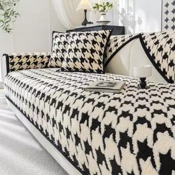 Французская подушка для дивана в стиле ретро, осенне-зимняя хлопковая плюшевая нескользящая подушка для сиденья, чехол для дивана, тканевый чехол 70X70