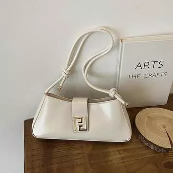 Французская простая сумка-багет подмышкой женская трансграничная модная универсальная сумка элегантная сумка-мессенджер через плечо чёрный