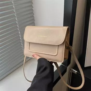 Французская простая сумка-мессенджер через плечо большой емкости для женщин 2024 года, новая простая сумка через плечо в стиле ретро для женщин чёрный