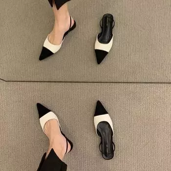 Французская ретро-элитная женская обувь с острым носком, новинка лета 2025 года с юбкой-мешком и сандалиями 35 золотой