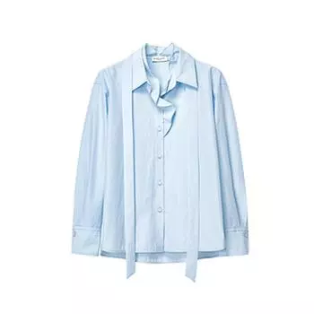 Французская ретро-белая повседневная рубашка в стиле стример для женщин, весенняя, новая, стильная, универсальная, верхняя часть рубашки M
