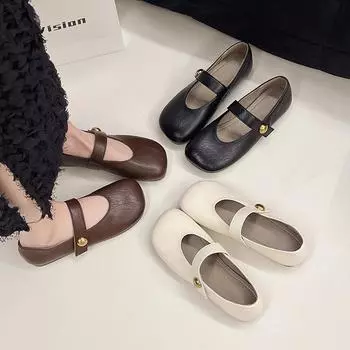 Французская ретро диагональная голова с повседневной обувью Мэри Джейн, маленькие кожаные туфли, женская обувь, не уставшие ноги и мягкая подошва, пригородная обувь 35