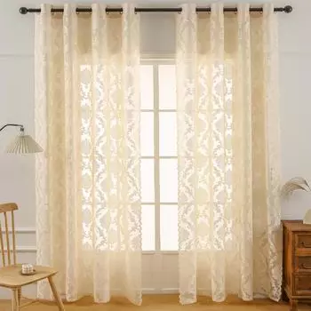 Французская ретро-марлевая занавеска, легкая роскошная мечта, кружево для дома, гостиной, балкона, перегородка, занавеска для окна, не пробивная занавеска 140*160 белый
