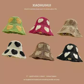 Французская ретро-шляпа ручной работы с большими полями, летняя соломенная шляпа-ведро с полным покрытием, складная шляпа от солнца M56-58cm бежевый