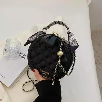 Французская ретро-сумка через плечо для женщин, чистый цвет, сотни маленьких круглых сумок через плечо большой емкости