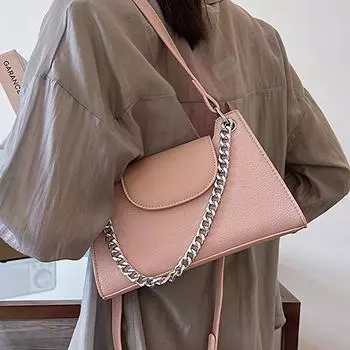 Французская роскошная сумка-подмышка с цепочкой для женщин, осенние новые сумки из ПУ с текстурой, универсальные женские сумки через плечо для поездок на работу