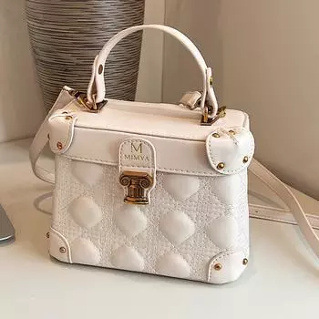 Французская роскошная сумочка, новая минималистичная и модная маленькая квадратная сумка, тренд, универсальная популярная сумка через плечо