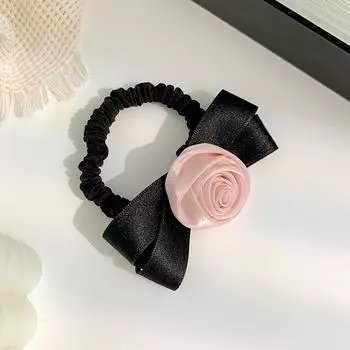 Французская роза заколки для волос бант бабочка цветок заколка для волос женщины высокий хвост резинки для волос девочки аксессуары для волос