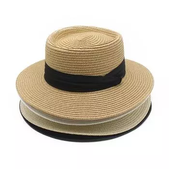 Французская соломенная шляпа, женская летняя шляпа с большими полями, пляжная шляпа для отдыха на море, защита от ультрафиолета, шляпа для бассейна M56-58cm хаки