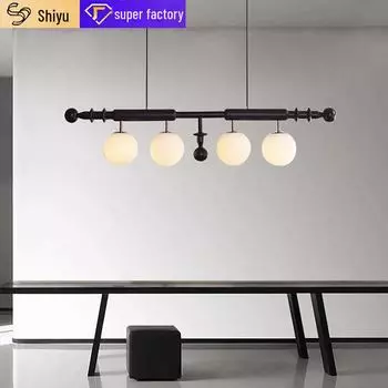 Французская средневековая деревянная люстра в стиле ваби-саби для кабинета или бара Tri-color Dimming