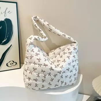 Французская сумка-мешок с рисунком сломанного цветка, женская, осень-зима 2024 года, повседневная, универсальная, сумка-мессенджер, сумка через плечо чёрный