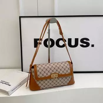 Французская сумка-подмышка с контрастными цветами для женщин, французская сумка-трость, подходящая для ежедневных поездок офисных работников