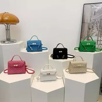 Французская сумка с текстурой Niche, новый стиль, женская сумка, модная, простая, через плечо, популярная, красивая, маленькая, квадратная сумка