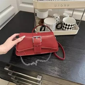 Французская сумка женская новинка весны 2025 года универсальная сумка через плечо с цепочкой, модная сумка-мессенджер высокого класса, маленькая квадратная сумка