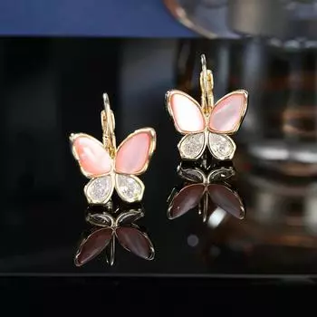 Французская супер фея бабочка рябчик ушная пряжка сладкий и продвинутый смысл ниша легкие роскошные серьги мода универсальный темперамент серьги женщины