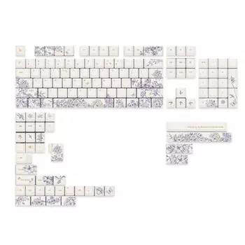 Французская тема вышивки PBT Keycaps DyeSub Keycaps Set для механических переключателей клавиатуры 7u 2.25u 2.75u Spacebar