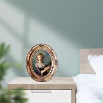 Французская тисненная винтажная картина, настольная настенная фотография со стеклянным дисплеем спереди 4x6 Inch