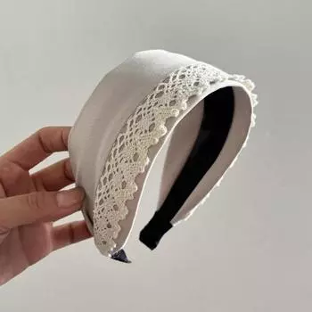 Французская ткань Широкополая кружевная повязка на голову Новая для умывания Макияж Заколка Праздничные подарки Аксессуары для волос Женские Диадемы