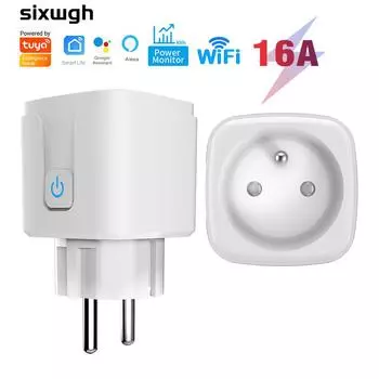 Французская вилка, граффити, Wi-Fi, умная розетка, голосовое управление, дистанционный таймер для мобильного телефона, правила обнаружения мощности, вилка, розетка 1Pcs