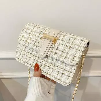 Французская высококачественная сумка через плечо, женская сумка на цепочке 2025 года, новая универсальная сумка через плечо, маленькая сумка чёрный