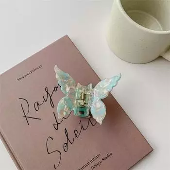 Французская заколка-бабочка, заколка для волос русалки, ретро-аксессуары для волос на затылке