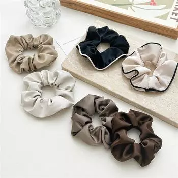 Французские атласные большие петли для волос корейская шелковая эластичная резинка для волос резинки для волос женские повязки на голову аксессуары для волос белый