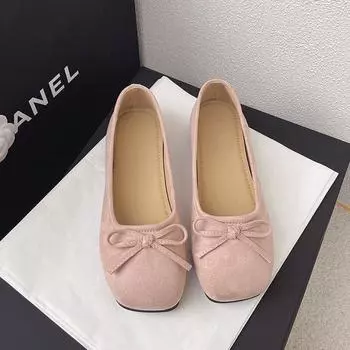Французские банты на плоской подошве туфли для бабушки весенние и осенние туфли с одной педалью ленивые туфли нежные одинарные туфли ретро женские туфли 35 розовый
