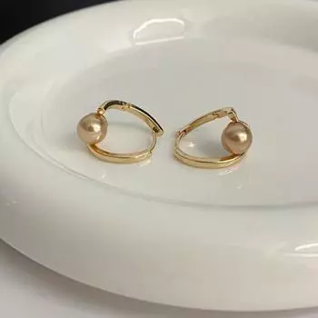 Французские бусы в стиле ретро, темперамент, шампанское, простая и изысканная геометрическая пряжка для ушей, женская