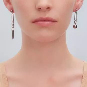 Французские металлические серьги простые холодные осенние и зимние серьги Циндао ювелирная мода