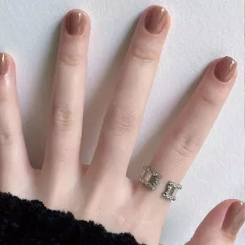 Французские накладные ногти, круглые кончики ногтей, модные накладные ногти для салона CF042